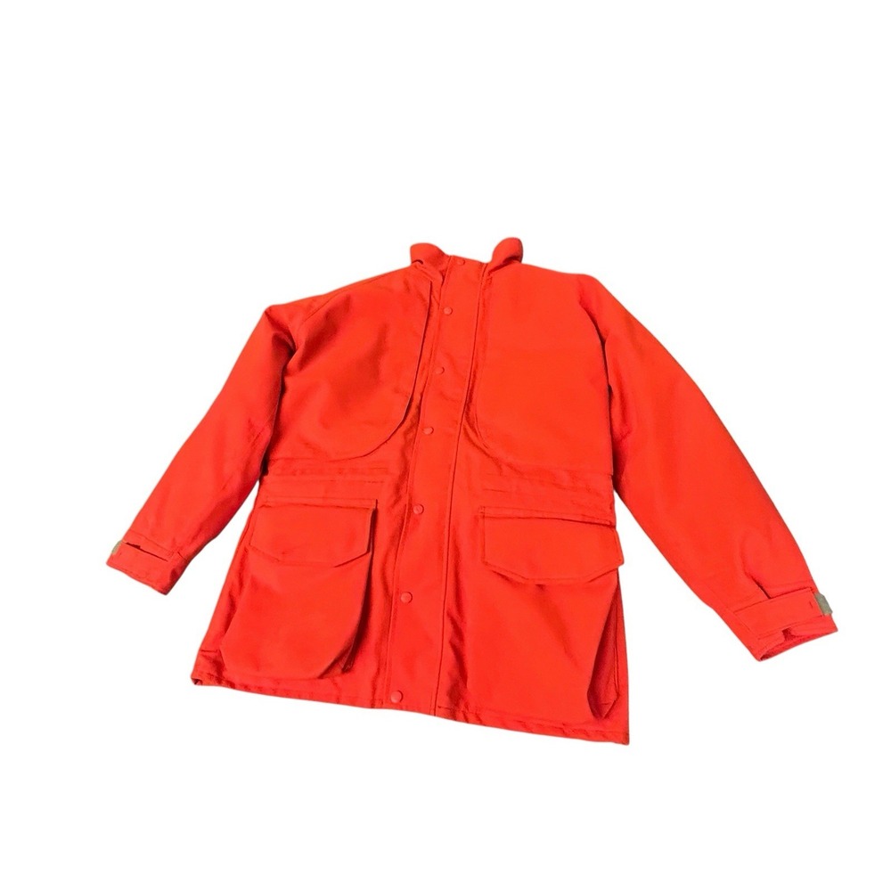 Vintage LL Bean Jacket Men Large Gortex Orange Hunting Fishing Parka 80s USA